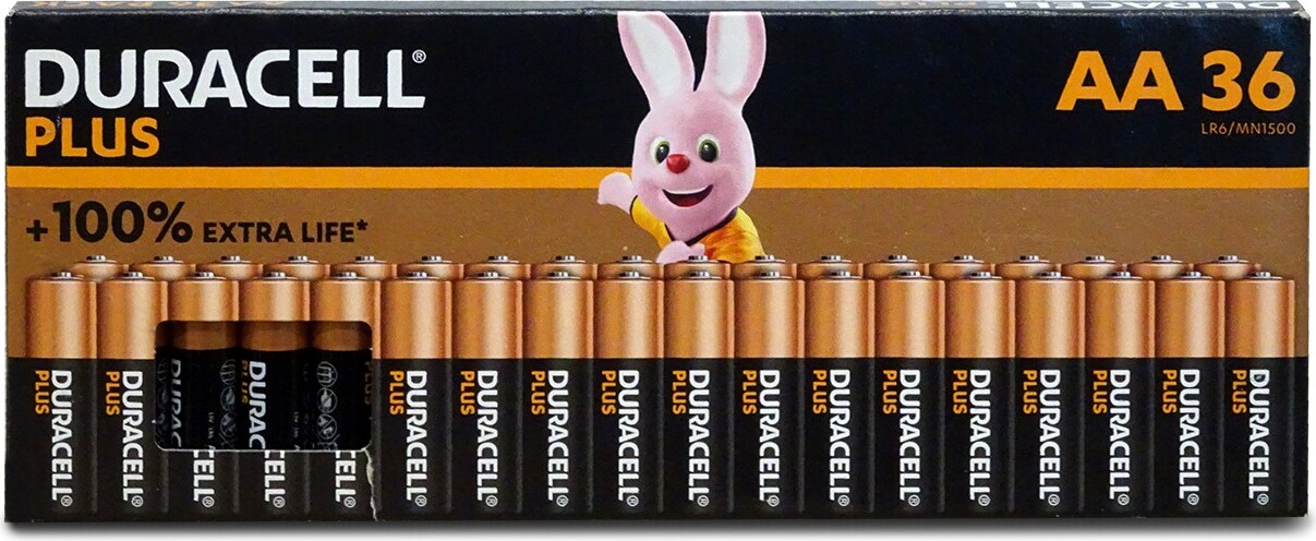 DURACELL Plus AA-Batterien (36er-Pack) – Alkaline-Batterien 1,5 V