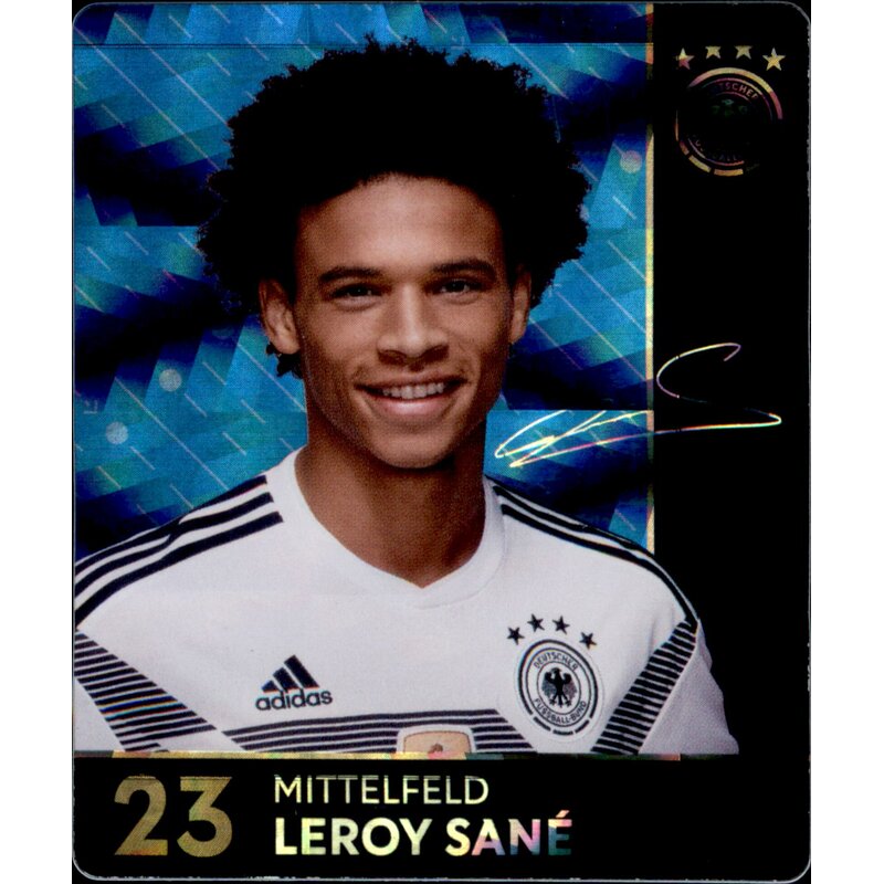 23 - Leroy Sane GLITZER - REWE WM18 Sammelkarte