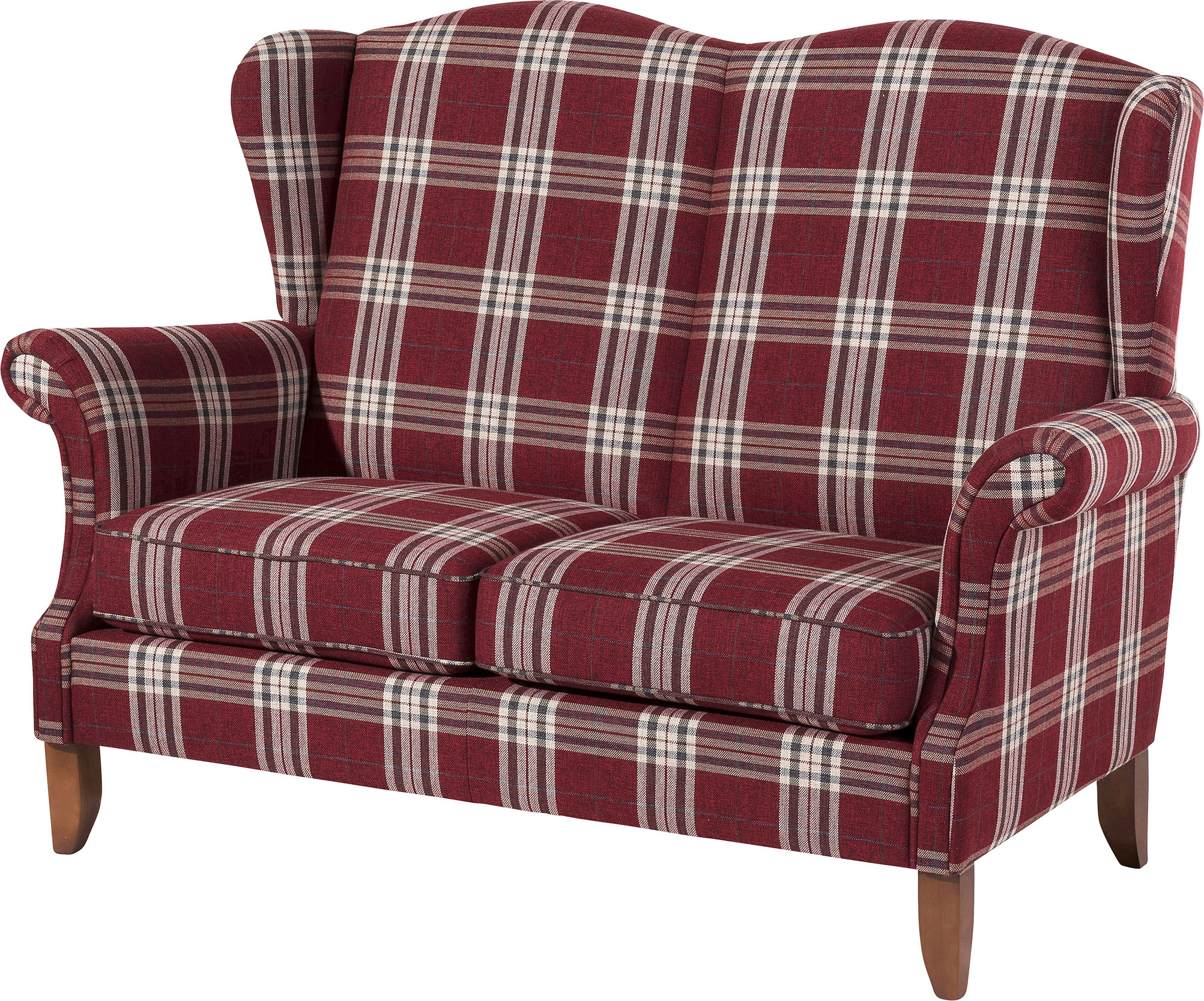 Max Winzer Sofa 2-Sitzer Verita - Flachgewebe rot - Maße: 156 x 86 x 108 cm 2960-2100-2077423-F07