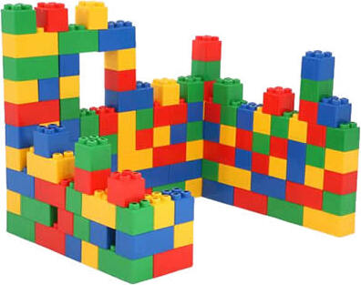 Wader Quality Toys WADER Bausteine Bausteinblock XXL 72 Stück 12M+