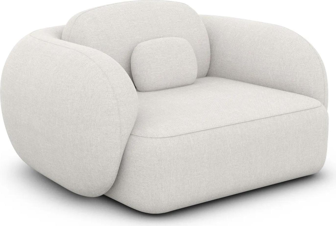 Strukturstoff Sessel Mira Weiß