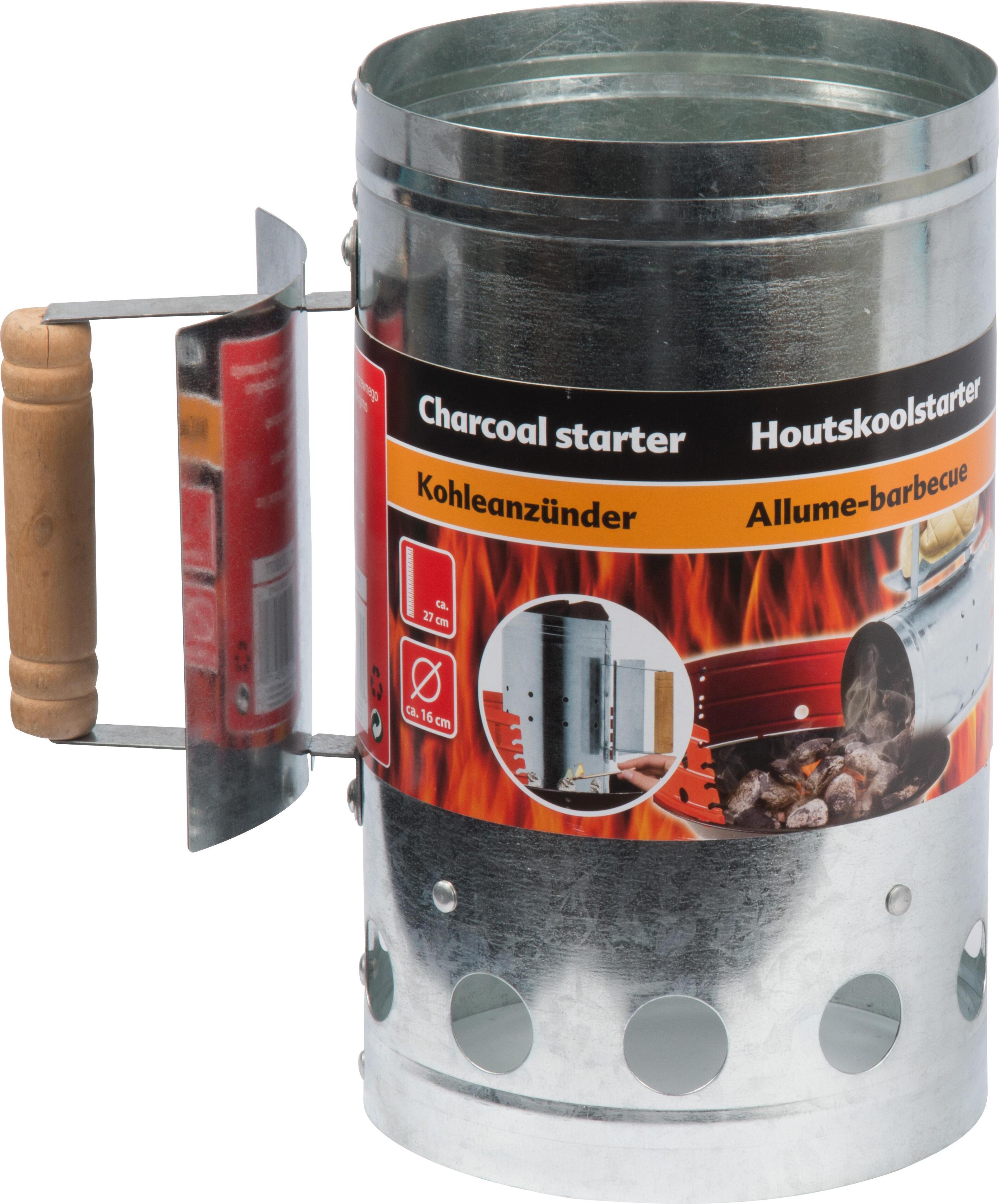 BBQ Collection Holzkohleanzünder mit Kamineffekt - Metall - 27x16cm