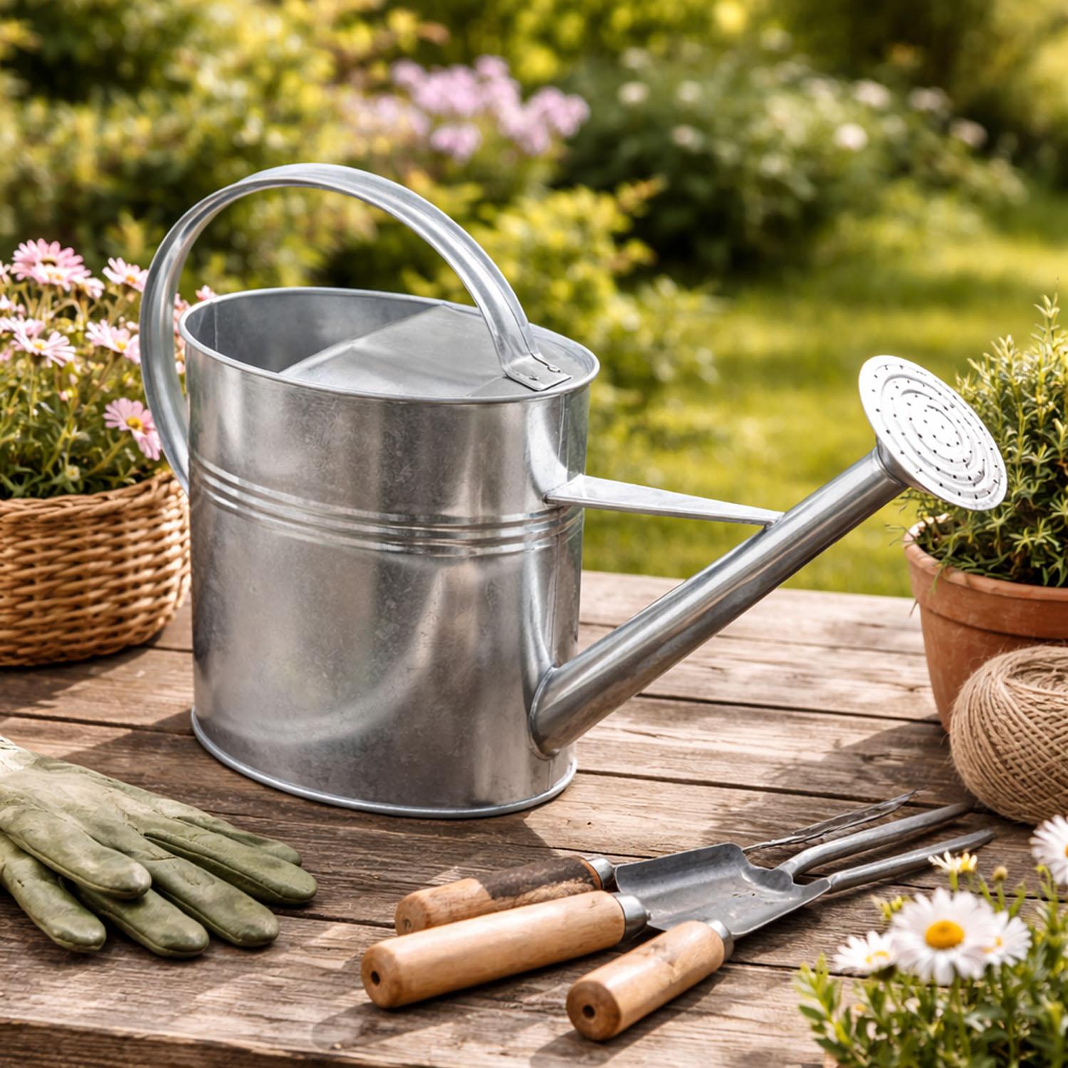 Gießkanne Blechkanne Metallkanne Kanne Garten verzinkt 10