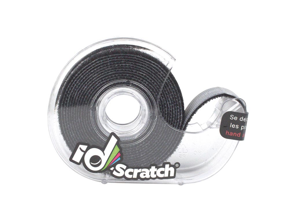 Patchsee ID-SCRATCH, Scratch tape, dispenser box, 2,0 m, Dark Black IDS-DB-BOX-2.0