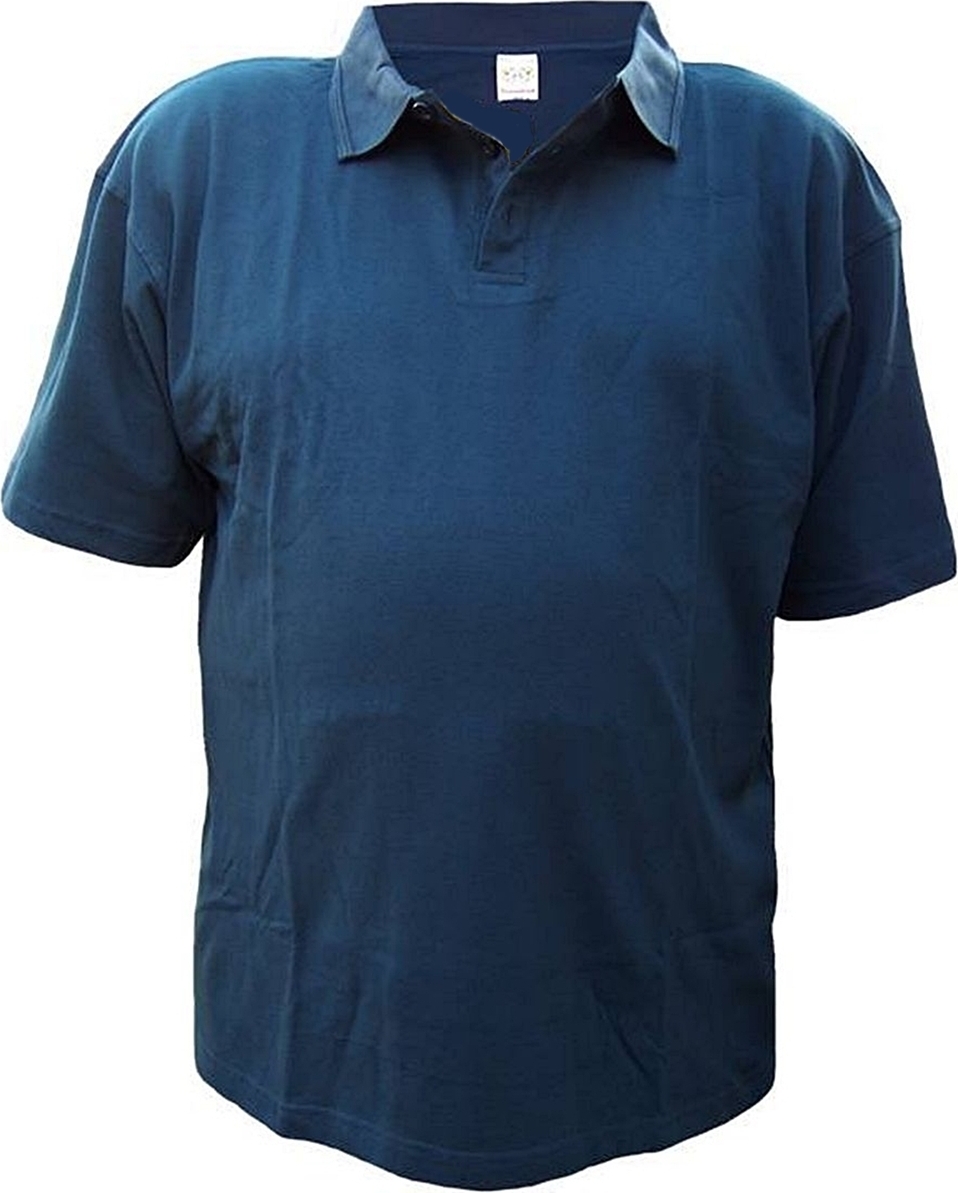 Übergrößen Tolles Basic Poloshirt RAMMBOCK Piqué in Navy mit Stickerei 5XL