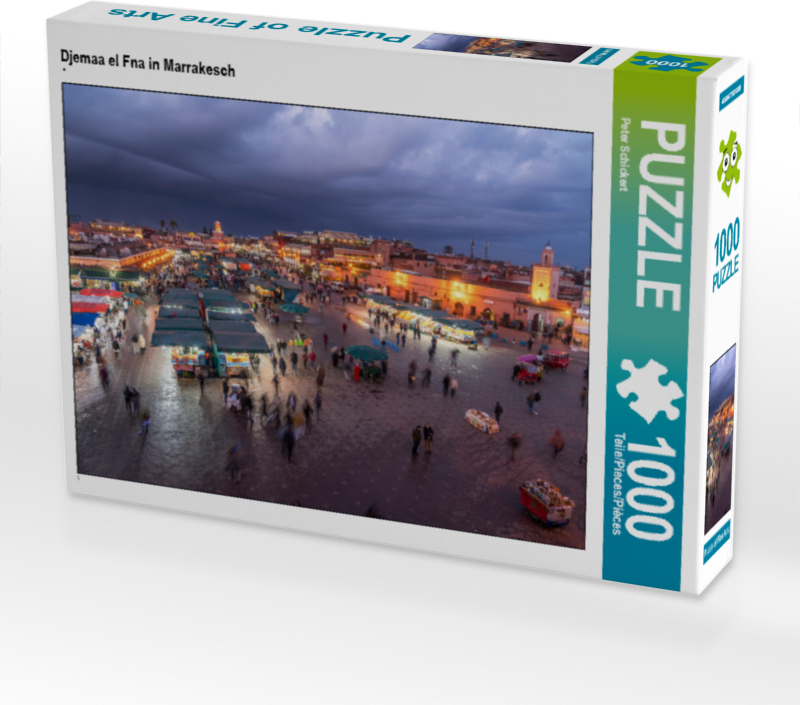 CALVENDO Puzzle Djemaa el Fna in Marrakesch | 1000 Teile Lege-Größe 64x48cm Foto-Puzzle für glückliche Stunden