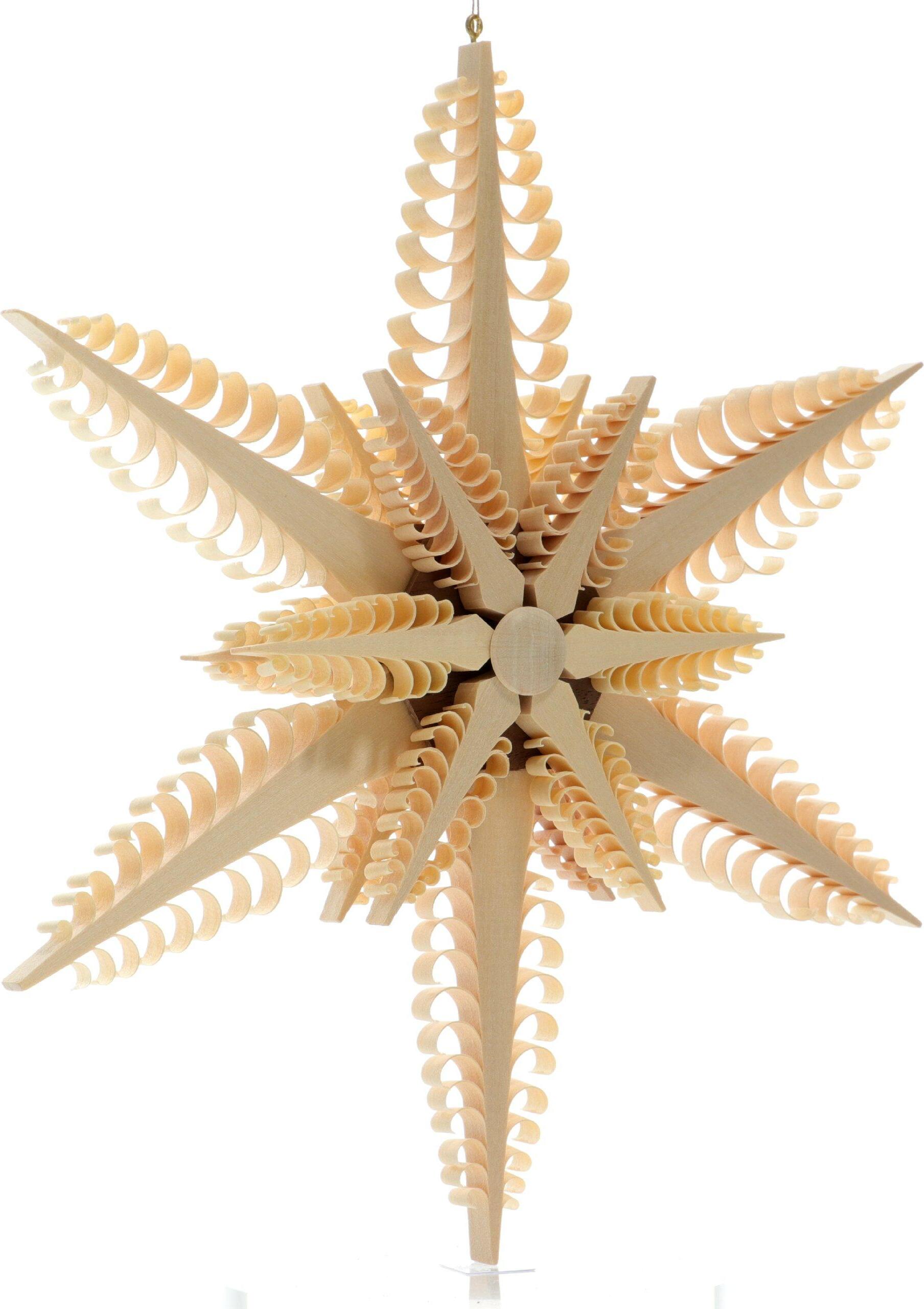 Herstellung von Baum- & Fensterschmuck Martina Rudolph Fensterschmuck Spanstern Mitte mit Stern Beidseitig BxHxT=23x23x3,5cm NEU 116