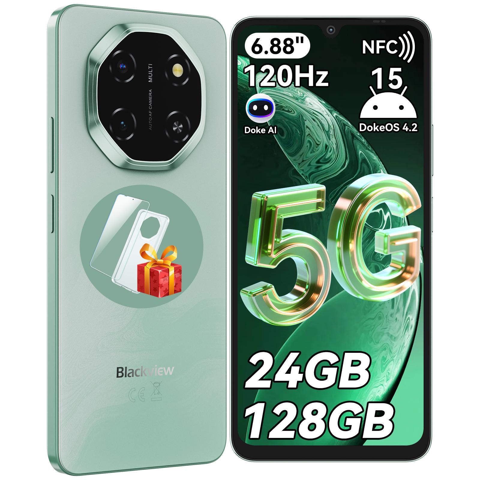 Blackview Shark 6 AI mobilný telefón 5G, 6,88", 24GB+128GB/2TBTF, Android 15, bez zmluvy, 5000mAh, Dual SIM, 120Hz, 18W, Fingerprint/Face ID/GPS/OTG/NFC