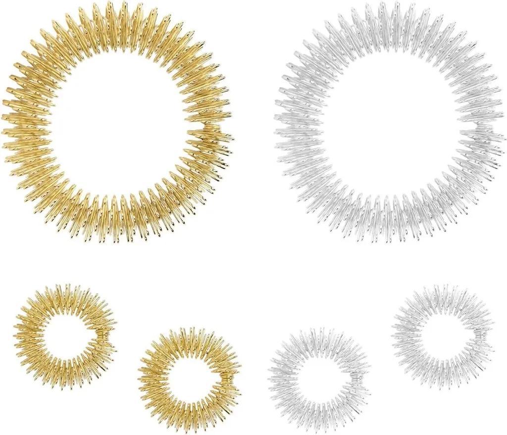 RPSTrading 6 Stück Akupressur Ring Set, Massageringe für Finger Akupressurring,Massageringe für Finger und Handgelenke, Anti-Stress Akkupressurringe für Förderung des Blutflusses, Sensorische Stressabbau RP-UN250930KF6