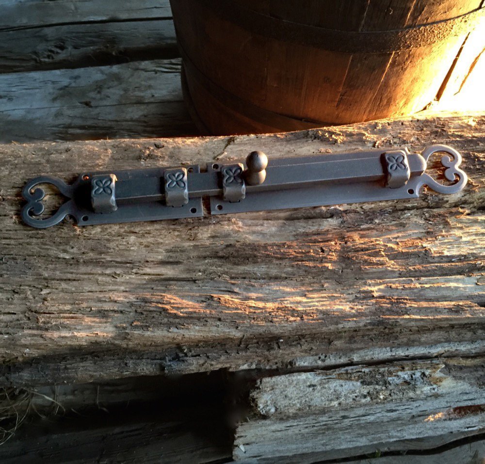 Antikas Flachriegel für WC-Tür - Antik Riegel, Schubriegel Toilette Riegel Verschluss