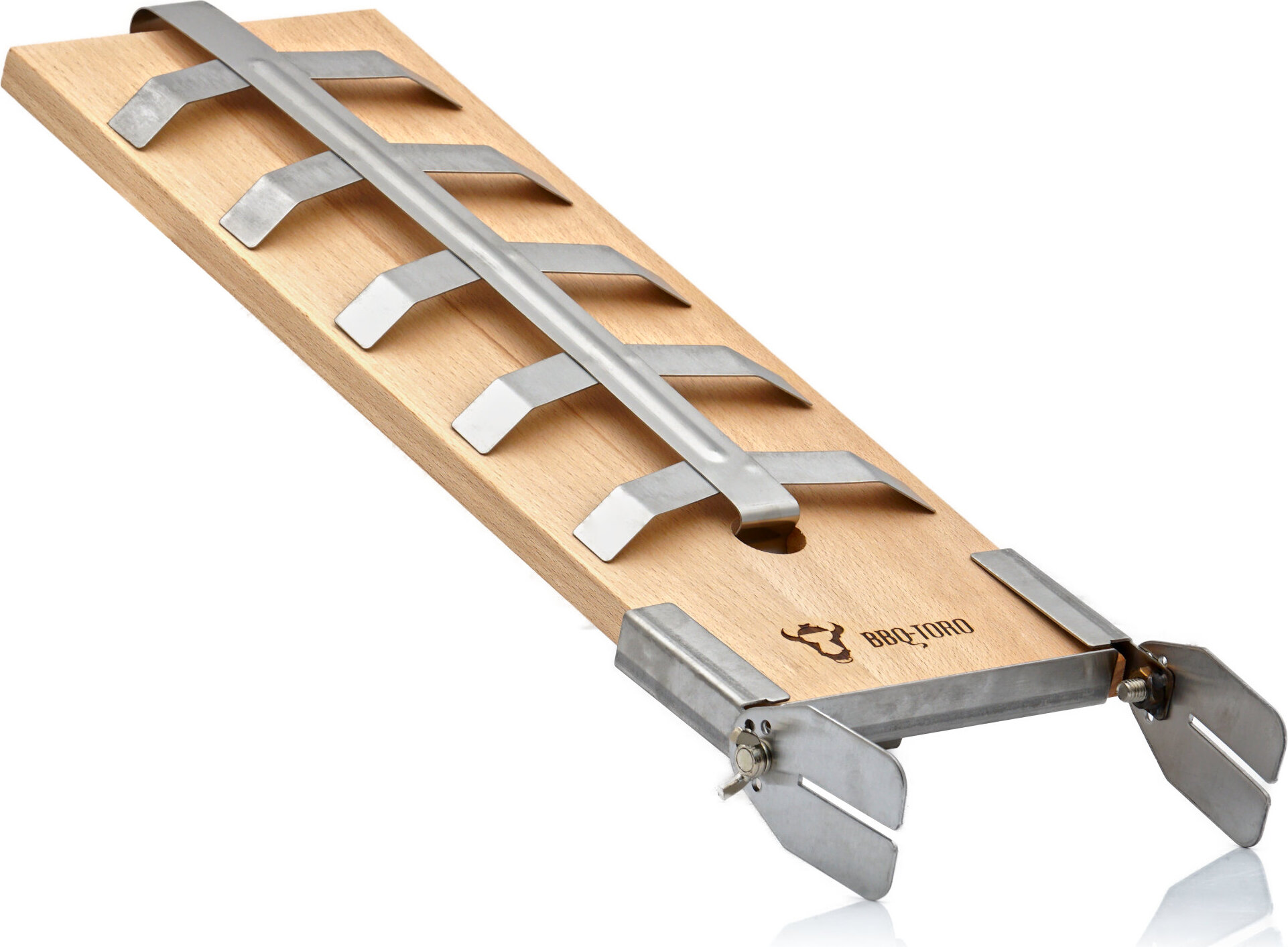 BBQ-Toro Flammlachsbrett für Fisch und Lachsfilets mit Halterung für Feuerschale