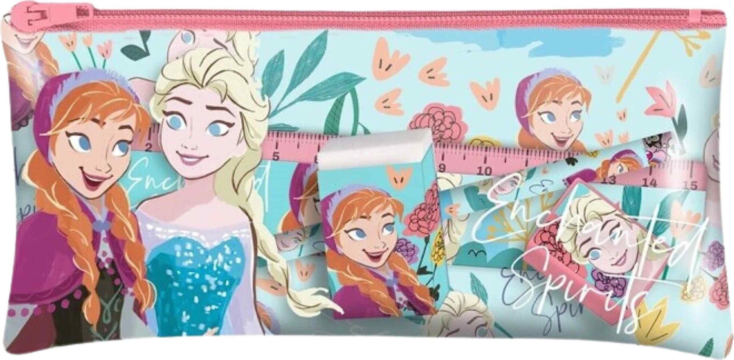 Kids Euroswan | Federmppchen FROZEN - 19 cm - Bunt - Mit Schulmaterialien - Original Lizenzprodukt FR50025