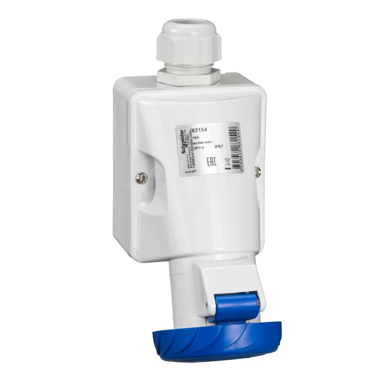 Schneider Electric Industriesteckdose PratiKa - 16 A - 2P + E - 200...250 V AC - IP67 83154
