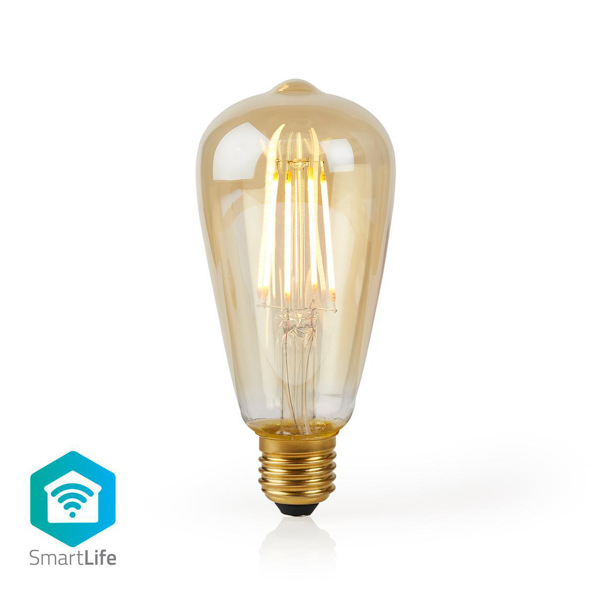 Nedis WIFILF10GDST64 Wi-fi Smart Led-lamp Met Filament E27 St64 5 W 500 Lm