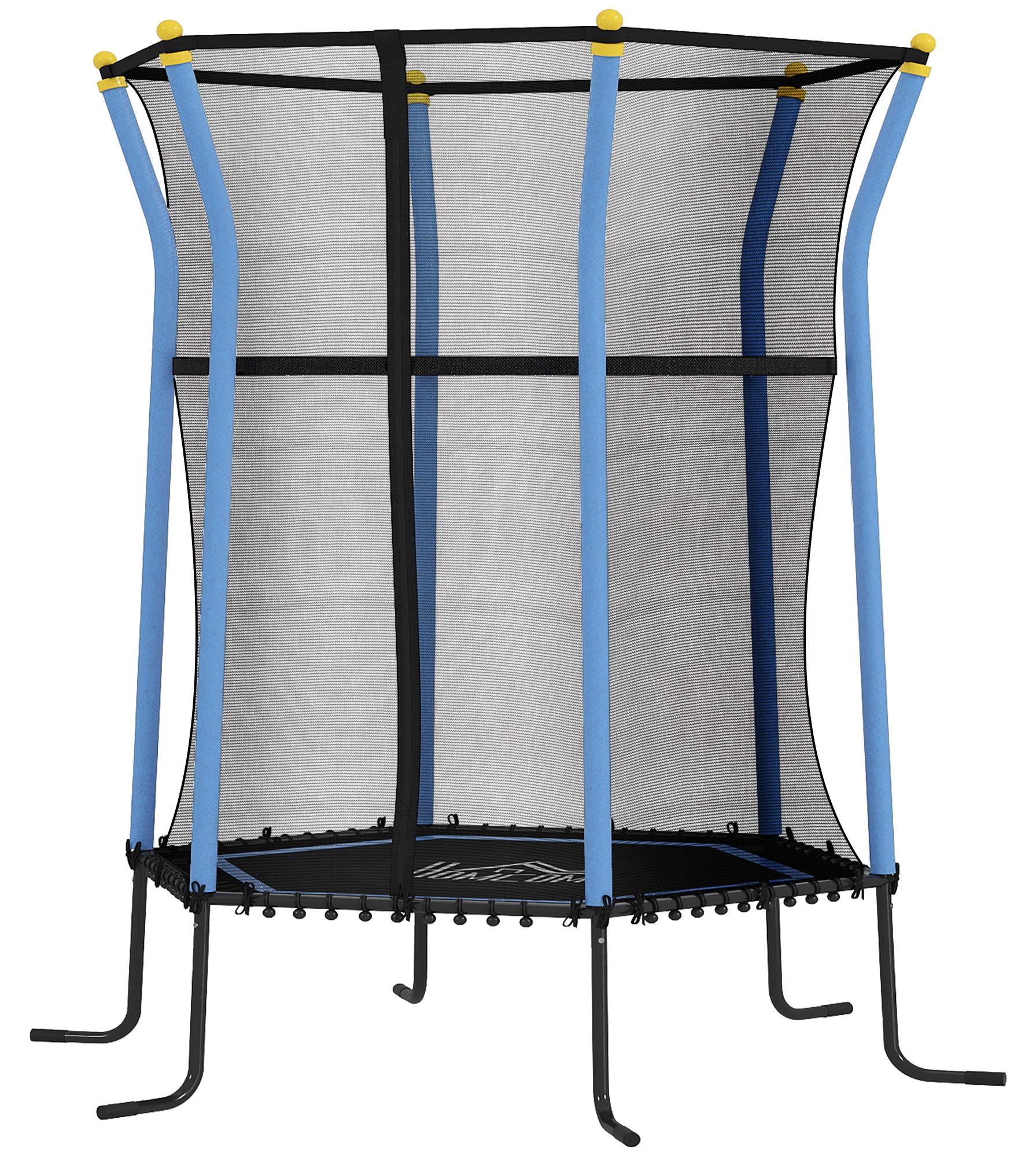 HOMCOM Kinder Trampolin 122 x 111cm, Indoor Trampolin, Kindertrampolin bis 50 kg 342-007V02BU