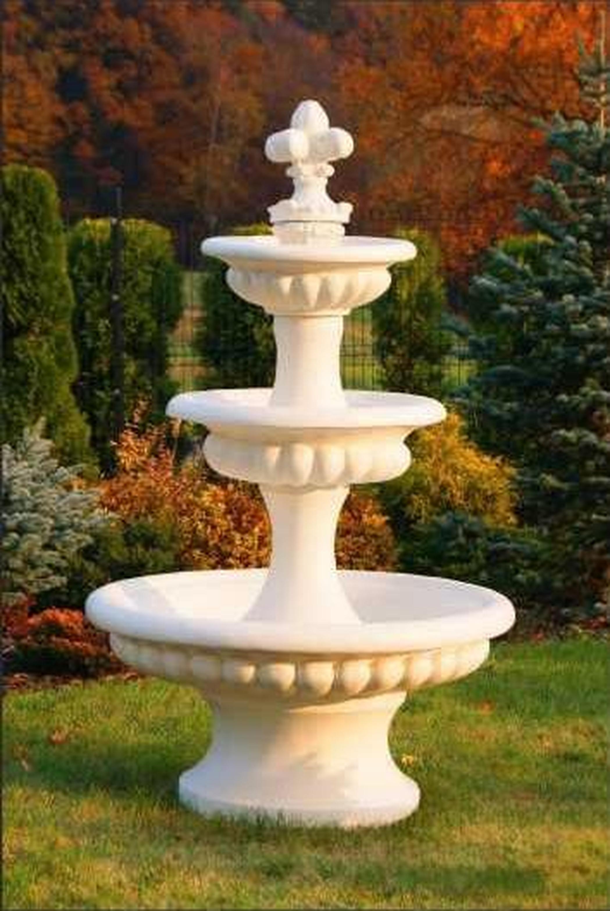 Springbrunnen Garten Teich Brunnen 205cm Steinbrunnen Gartenbrunnen Fontaine Neu