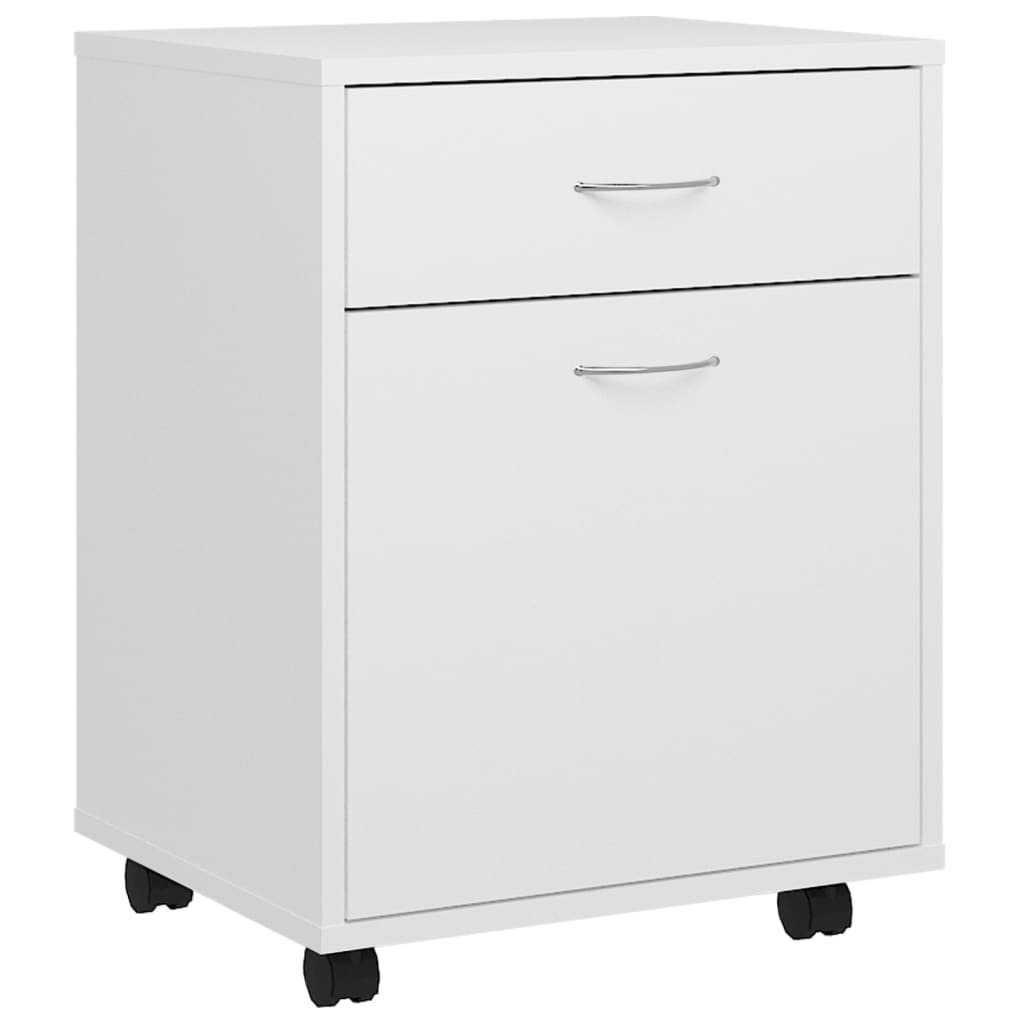 Vidaxl skri a na kolieskach biela 45x38x54 cm kaufland sk