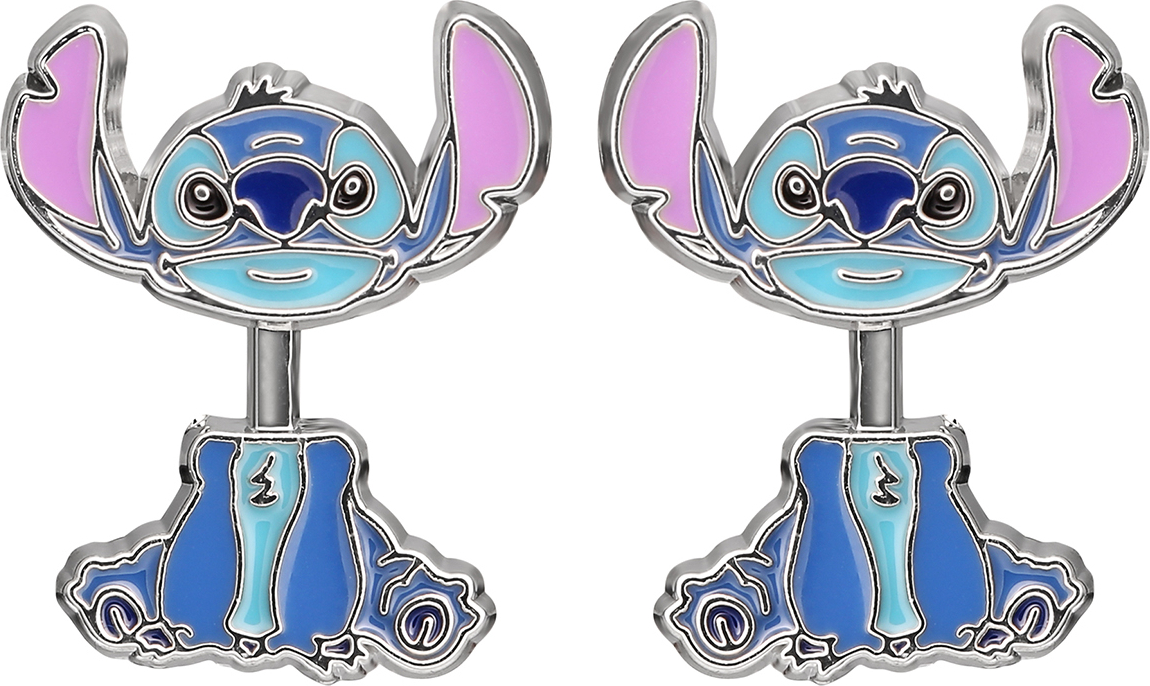 Lilo & Stitch Orecchino A Perno Con Stitch - Ufficiale Disney, Colore Argento