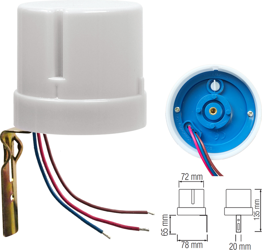 GTV Dämmerungsschalter Dämmerungsschalter Dämmerungssensor Lichtsensor - 25A - 5750W