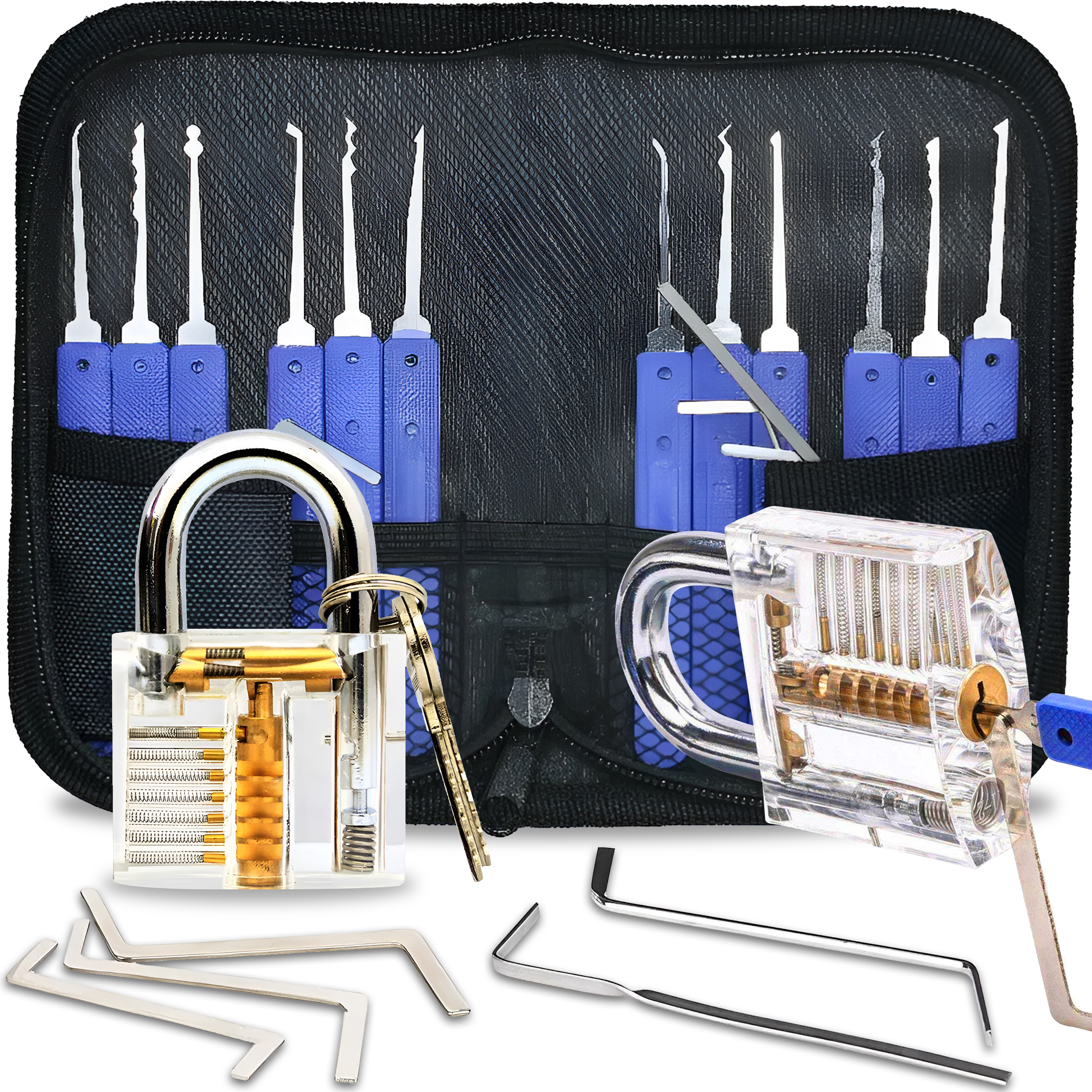 Set Lockpick Lockpicking Set 17 Piece Lockpick Set for Beginners and