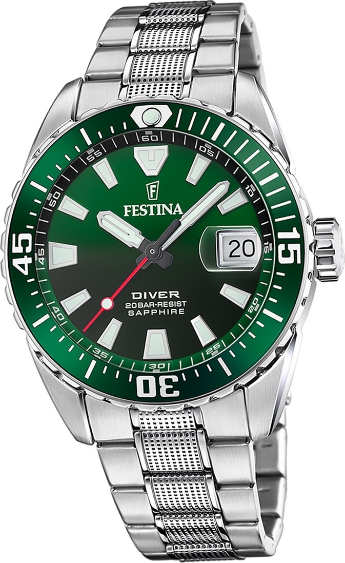 Festina pánske hodinky z ušľachtilej ocele strieborné Festina The Originals náramkové hodinky D2UF20669/2