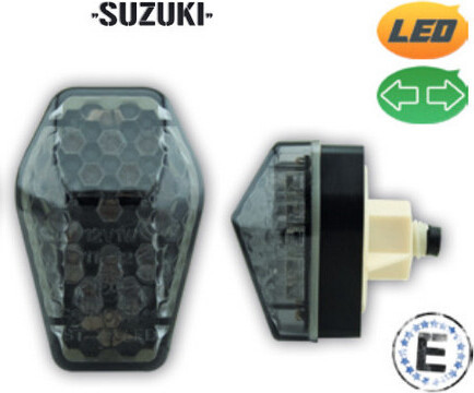 4U-Onlinehandel LED-Verkleidungsblinker passend für Suzuki getönt Paar 2.018.111