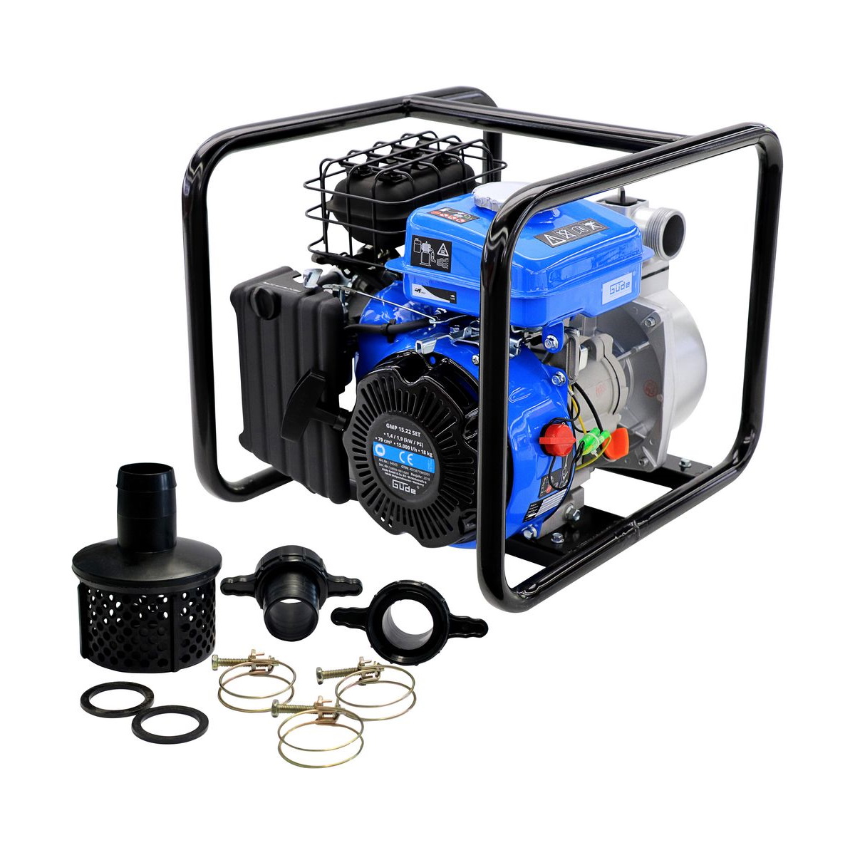 GÜDE Motorpumpe GMP 15.22 Benzin Pumpe Bewässerung Abpumpen 1,9 PS 15000 l/h 94501