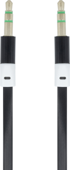 1m Aux kábel 3,5 mm Jack vstup Single Audio pre reproduktory Android Mobilný telefón Tablet Autorádio PC systém Hifi Black