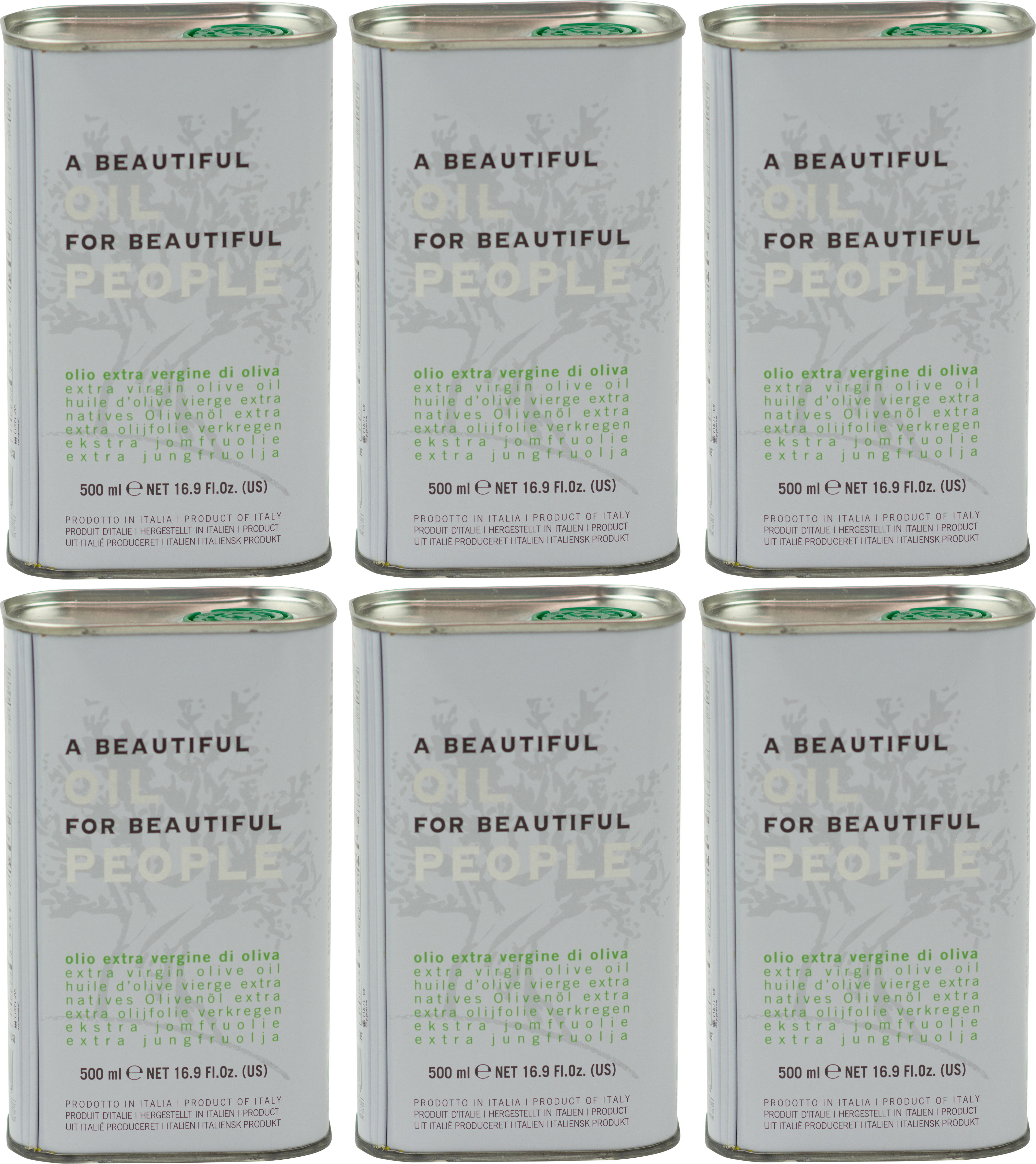 S.Mile GmbH Food-United PREMIUM SPEISEÖL Ölivenöl aus Italien 6x500ml, italienisches Olivenöl extra nativ vergine kaltgepresst mit nur 0,8 % Säure “A Beautiful Oil For Beautiful People” von TERRE FRANCESCANE