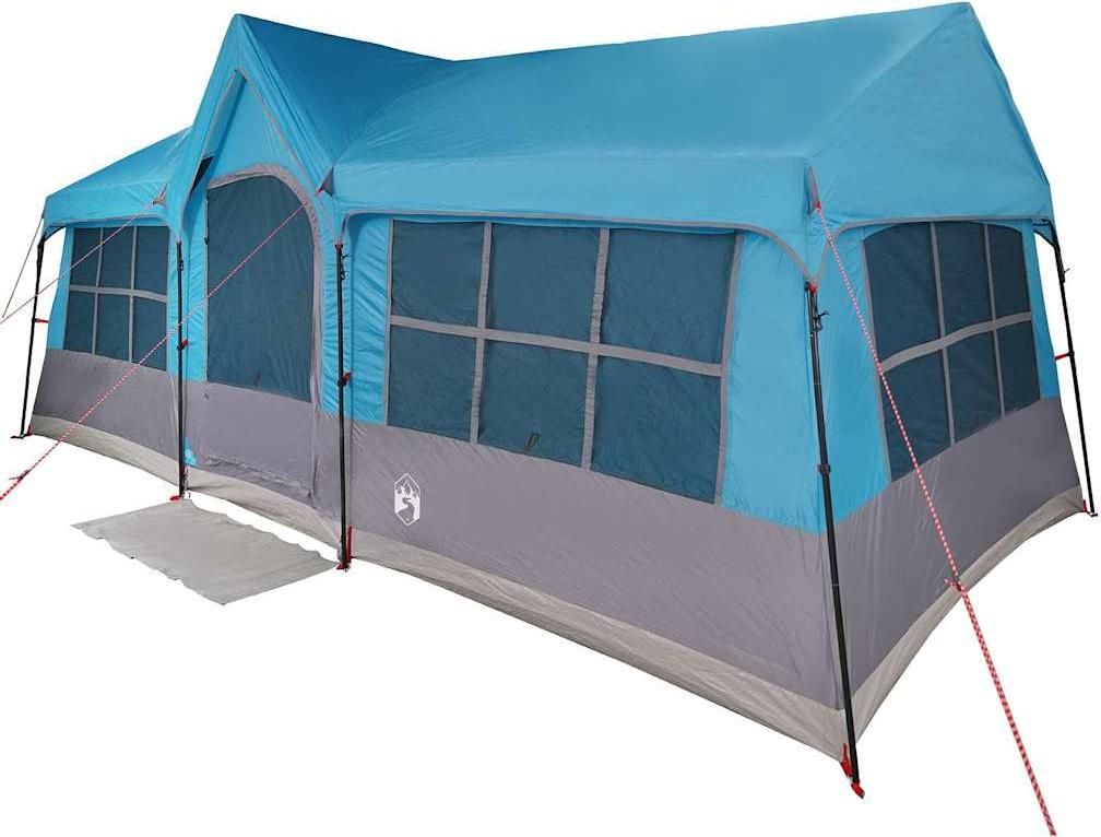 vidaXL Familienzelt mit Dach Blau und Grau 622 x 295 x 238 cm