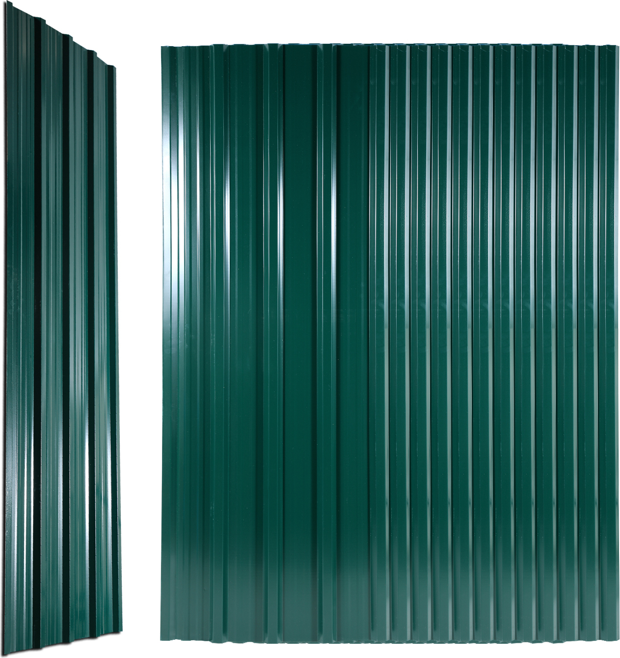 Clanmacy 129x46cm trapézový plech 36-dielna sada zelených strešných panelov pre prístrešok na auto, profilovaný plech na stenu plechu (pre 21m²)