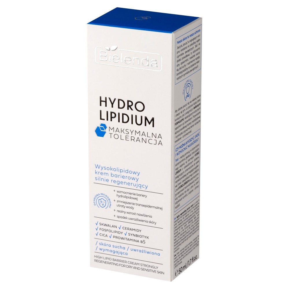 Bielenda Professional Hydro Lipidium Creme mit hoher Lipidbarriere für starke Regeneration 50ml