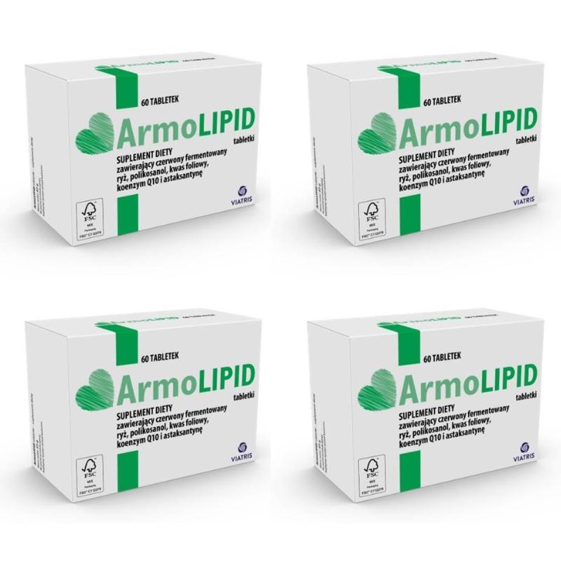 Viatris Healthcare ARMOLIPID Cholesterol Herz Saubere Cholesterinspiegel 60 Tabletten x4