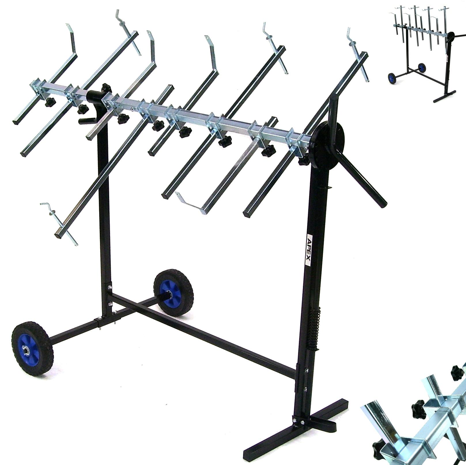 Apex Drehlackierständer 8-Armig 360° Lackierständer Lackierbock Drehgestell fahrbar 06322