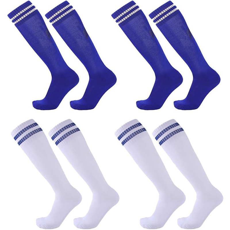 Produktbild von 5 Paar Fußball Socken Anti-Rutsch – Weiße Sportsocken Für