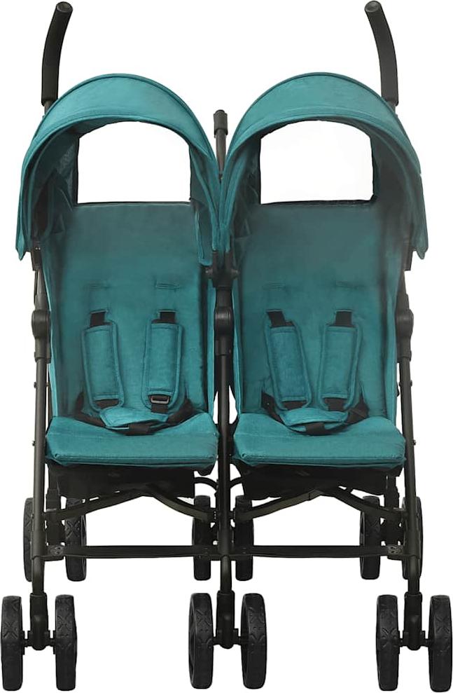 vidaXL Geschwisterwagen Grün Stahl 10240
