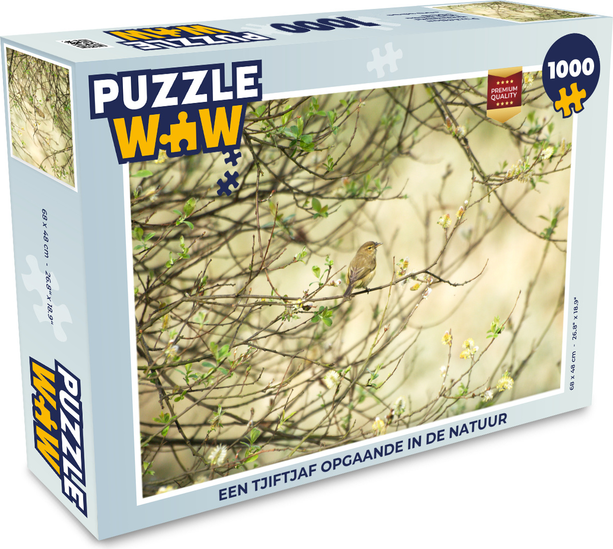 MuchoWow® Puzzle 1000 Teile Ein Zilpzalp in der Natur - Erwachsene - Rätsel 136|3724958
