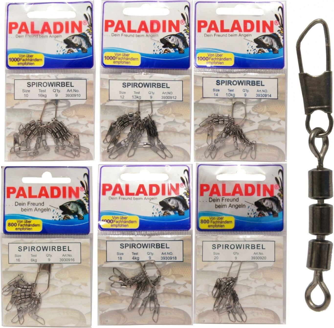 Paladin Spirolinowirbel Dreifachwirbel Forellenwirbel Wirbel Sbiru, Größe:12 3930912-aus