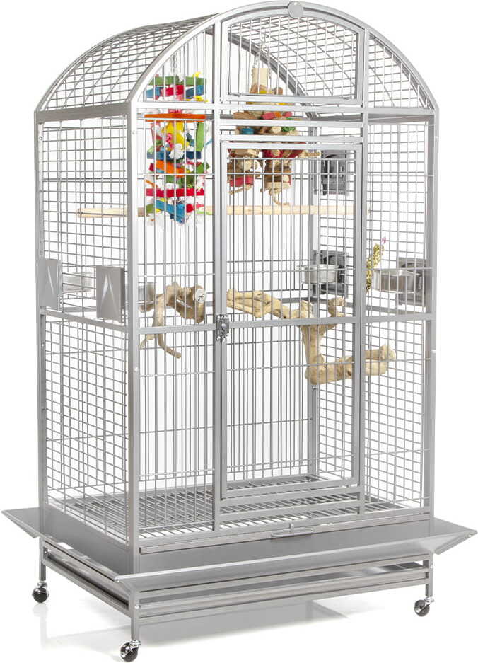 Montana Cages Papageienkäfig Castell Nova Dome · Platinum · für Papageien K33008