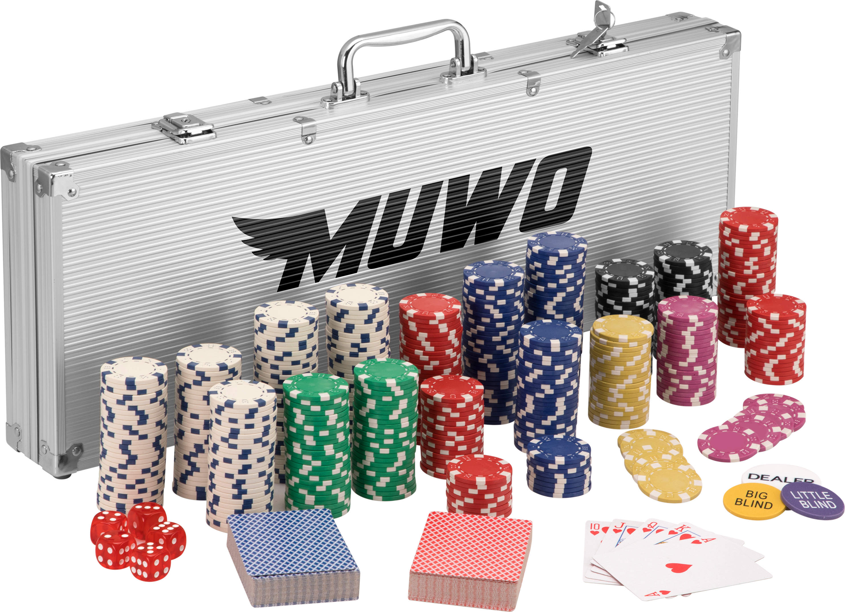 MUWO "All In" Pokerkoffer-Set mit 500 Chips MW-346