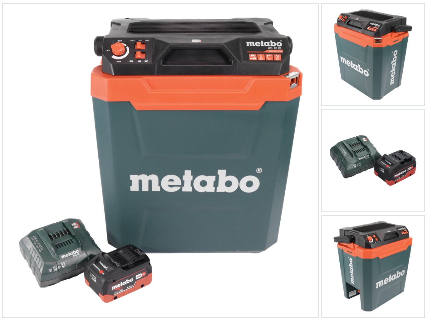 Metabo KB 18 BL Akku Kühlbox 18 V mit Warmhaltefunktion 28 l Brushless + 1x Akku 8,0 Ah + Ladegerät