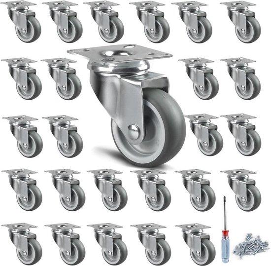 OEM Kleine Zwenkrollen 50mm 24er Set 50kg Rollenlast 2026