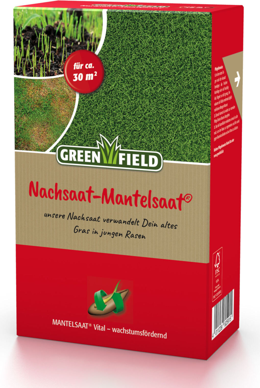 Greenfield Nachsaat-Mantelsaat 0,5 kg - verjüngt den Rasen FB62593
