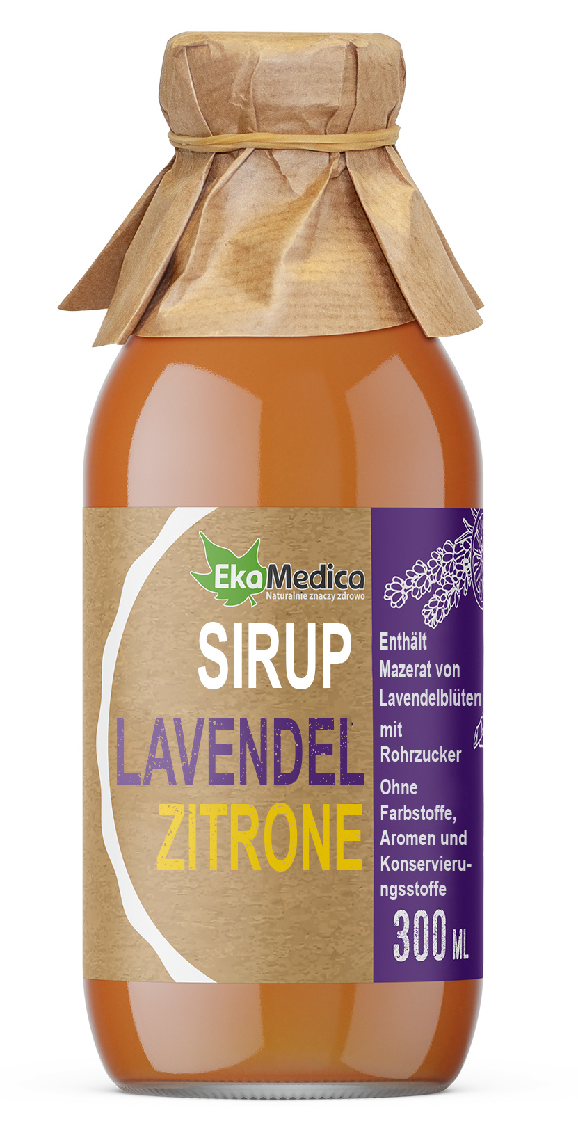 Lavendel-Zitronen-Sirup fr die Immunitt Ekamedica 300 ml