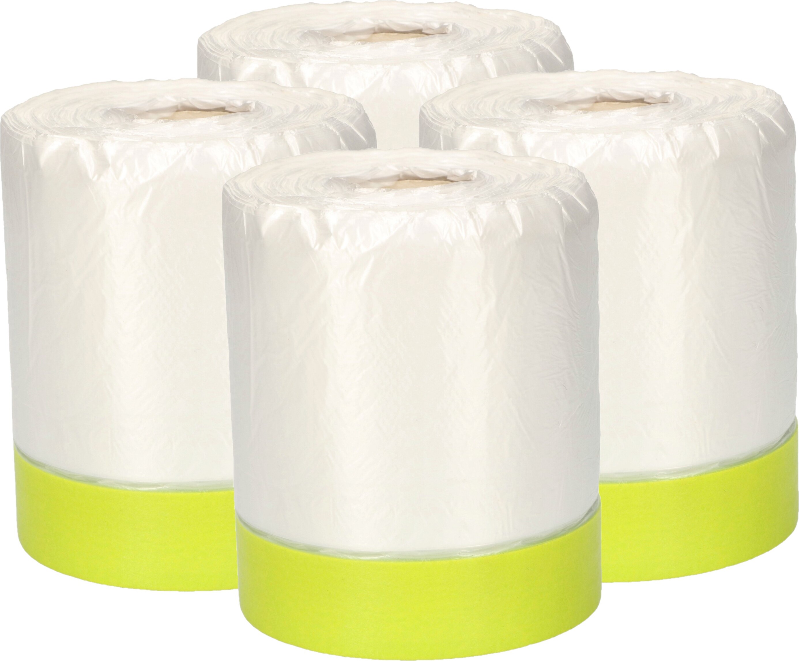 KOTARBAU® 4er Set Abdeckfolie mit Klebeband 85mm x 33m für Maler- und Renovierungsarbeiten