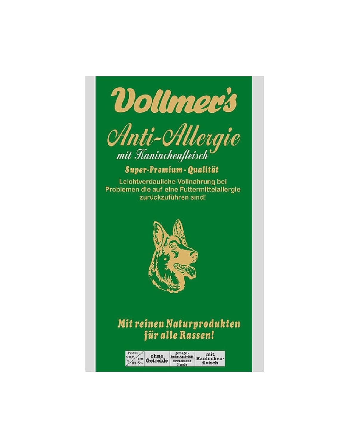 Vollmers Vollmer's Anti-Allergie mit Kaninchen, Adult, jede Rasse, Kaninchen, 15 kg Vollmers Anti Allergie mit Kaninchen