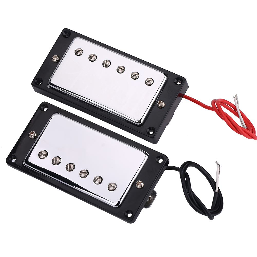 Cocosity Hals-Brücken-Pickup,Hals-Humbucker,Chrom-Humbucker,Für LP Guiatr Pickup,Hals-Brücken-Pickup-Set