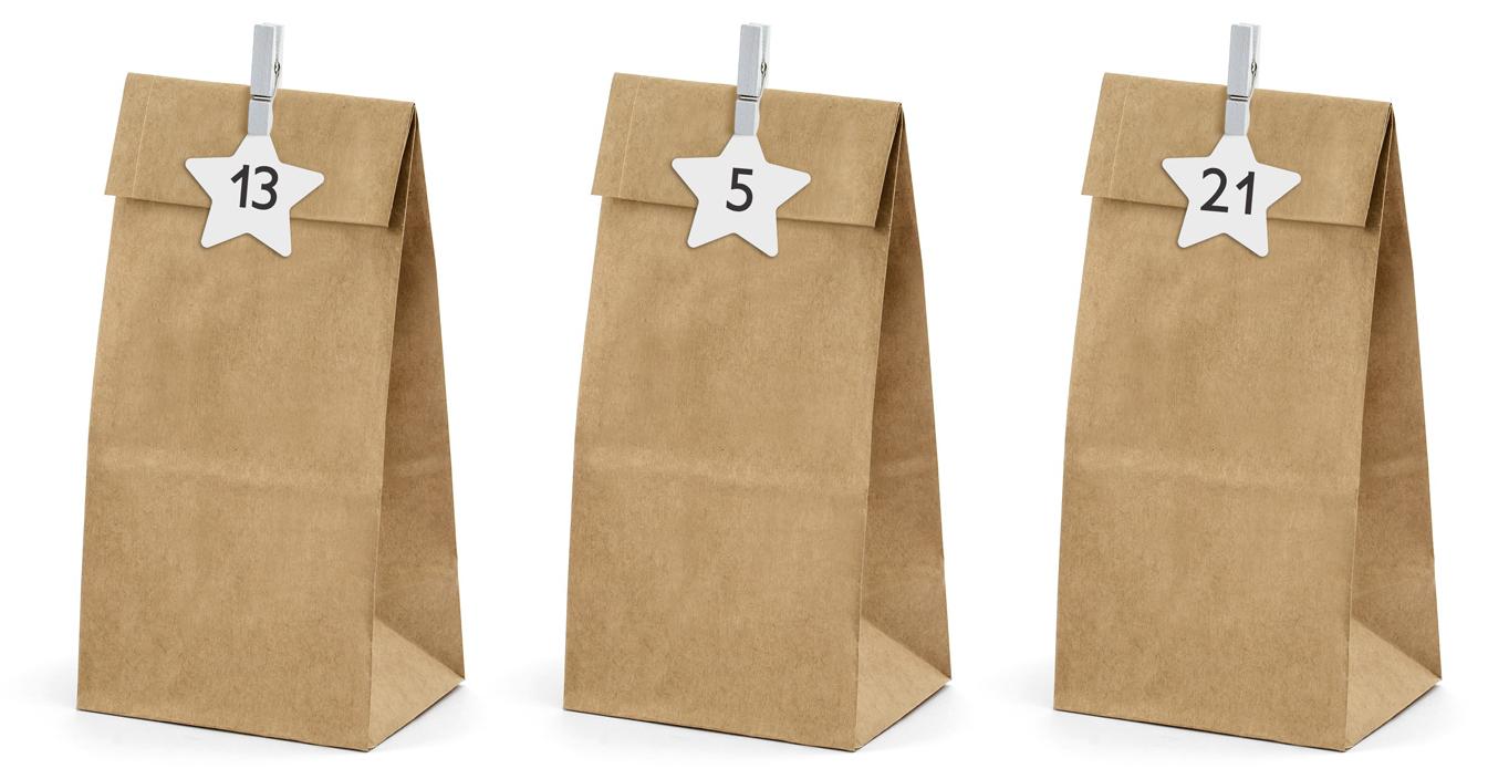 texpot Adventskalender Tüten DIY braun Adventskalender Säckchen