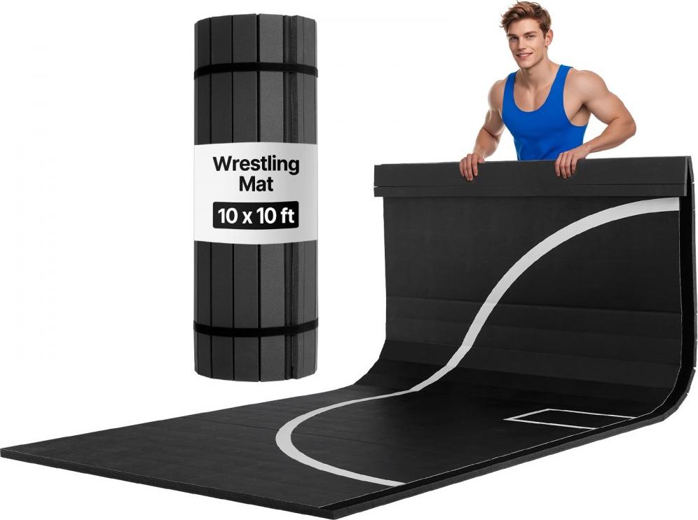 StarTech Kampfsportmatte 3x3m - Home-Gym Fitnessmatte - Wasserdichte, aufrollbare Trainingsmatten - Fitnessmatte für Gymnastik, Jiu-Jitsu, MMA, Judo, Boxen - Sportmatte & Yogamatte, Schwarz PMKSJDPM125IBI25J001V0