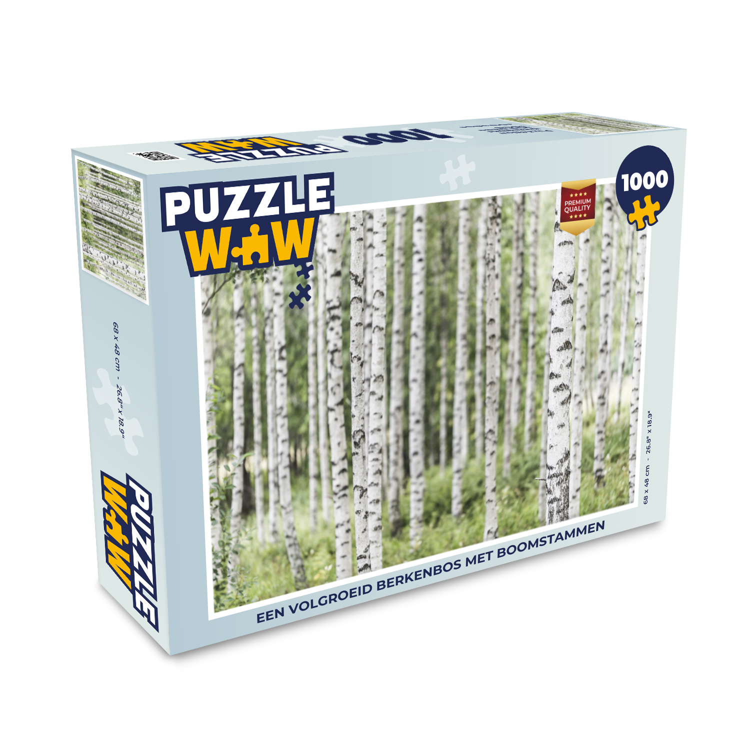 MuchoWow® Puzzle 1000 Teile Ein ausgewachsener Birkenwald mit Baumstämmen - Erwachsene - Rätsel 136|1337790